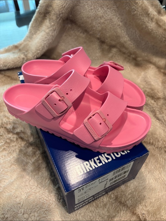 Birkenstock Shoes - Birkenstock Women’s Narrow Fit Arizona EVA Sandals in Candy Pink size 8/39